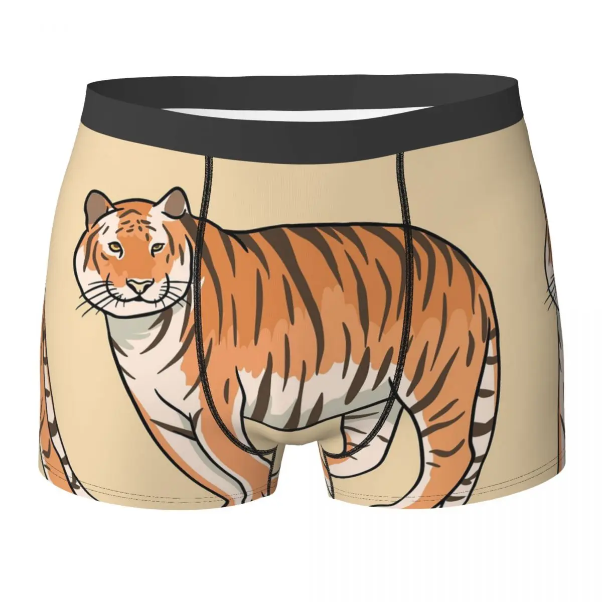 Boxer Underpants Shorts Bengal Tiger Animal Panties Men Breathable Underwear for Homme Man Boyfriend Gifts