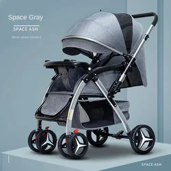 Baby Stroller Lightweight Foldable High Landscape Travel Stroller Newborn Baby Two-way Seat Four Wheel Baby Stroller 3 in 1