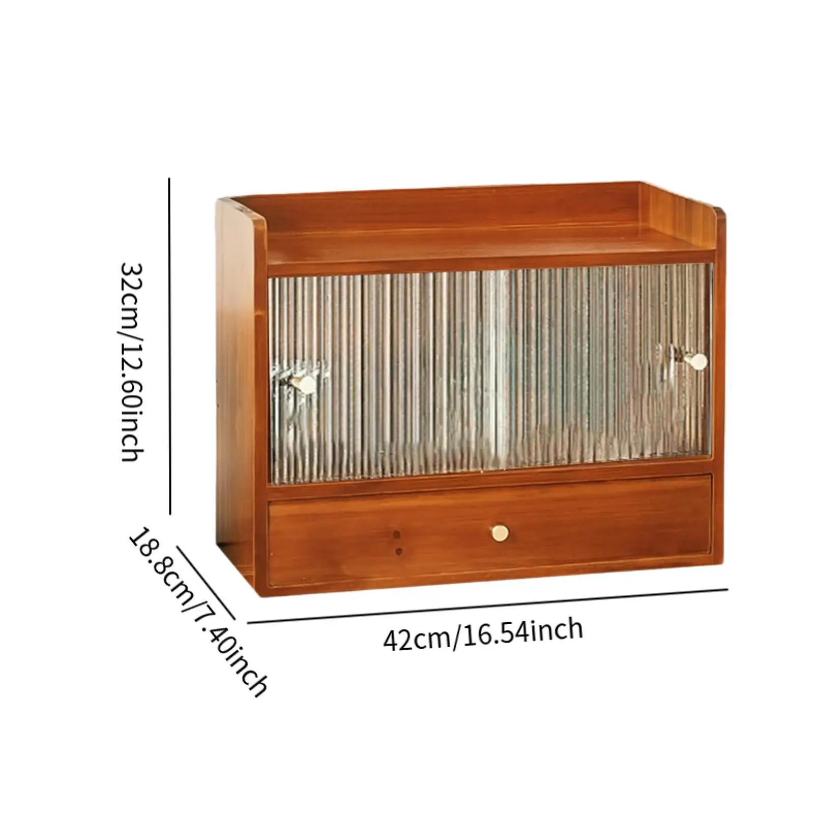 علبة عرض مستحضرات التجميل، مقصورة درج الهدايا الخشبية لحامل أكواب الشاي، رف تخزين للنساء على سطح الطاولة