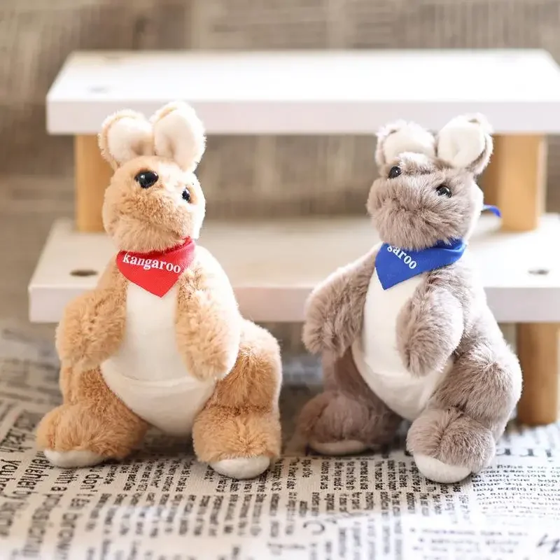 Simpatico cartone animato canguro portachiavi in peluche bambola di peluche portachiavi bella borsa ciondolo zaino appeso decorazione regali