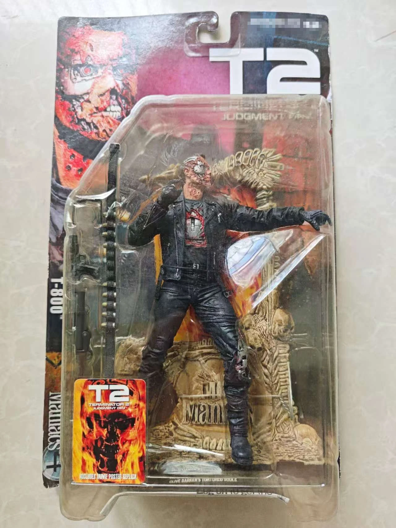 2001 McFarlane T-800 Series 4 Terminator 2 T2 Action Figure Movie Maniacs Arnold Schwarzenegger Rare Vintage