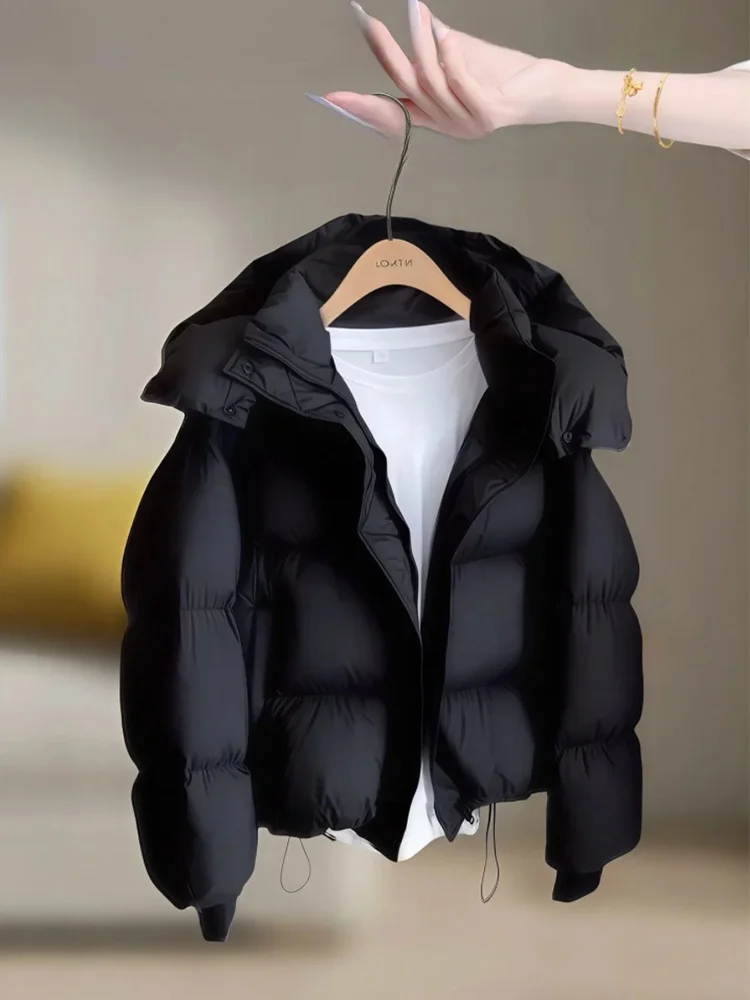 

Ultra Slimming Puffy Thiened Bread Jaet Women's Winter New Loose Versatile Design down Cotton Coat ort Outerwear