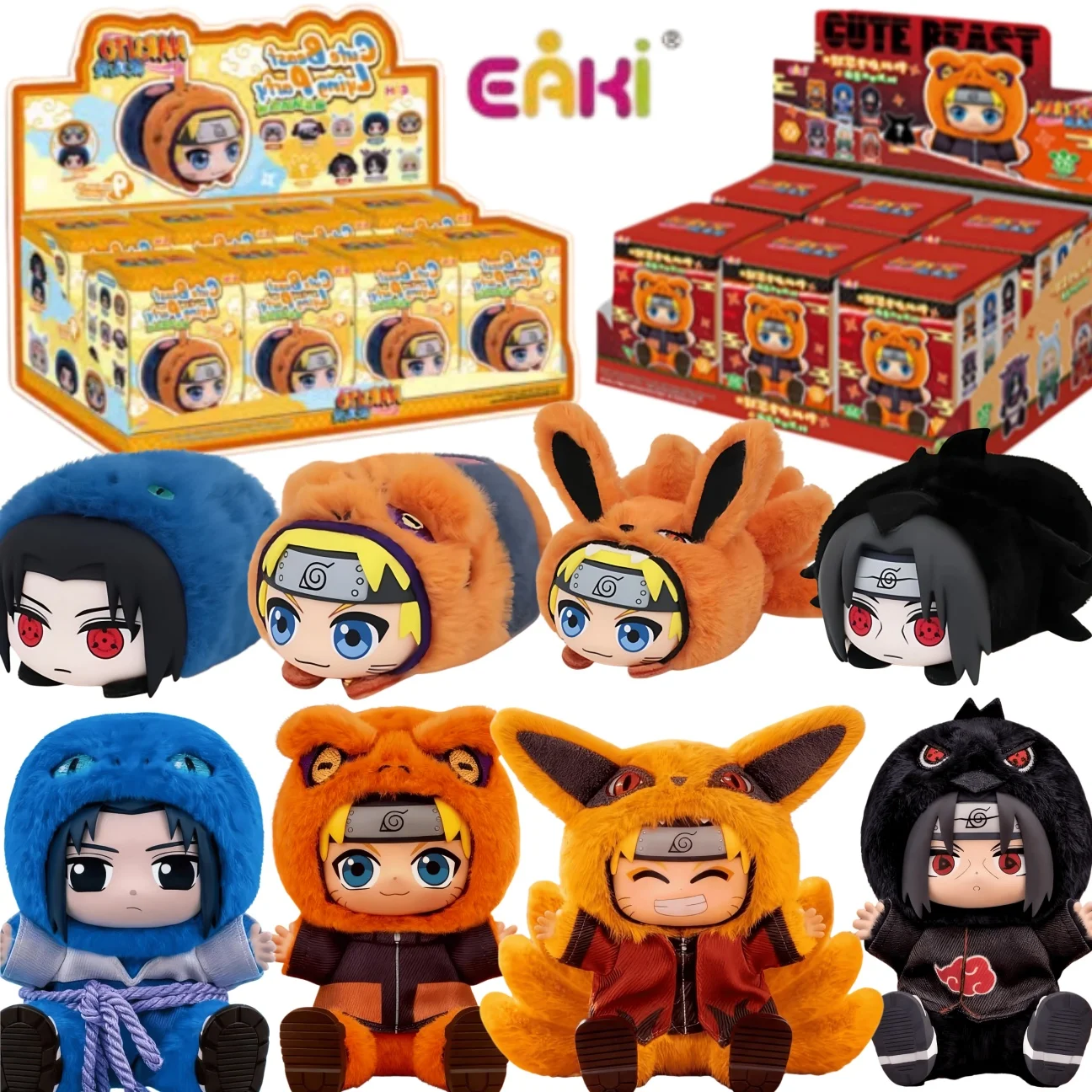 

EAKI Naruto Shippuden Cute Plush Doll Blind Box, Anime Character Plush Figure, Cute Desk Decor Ornament, Collectible Gift Toy