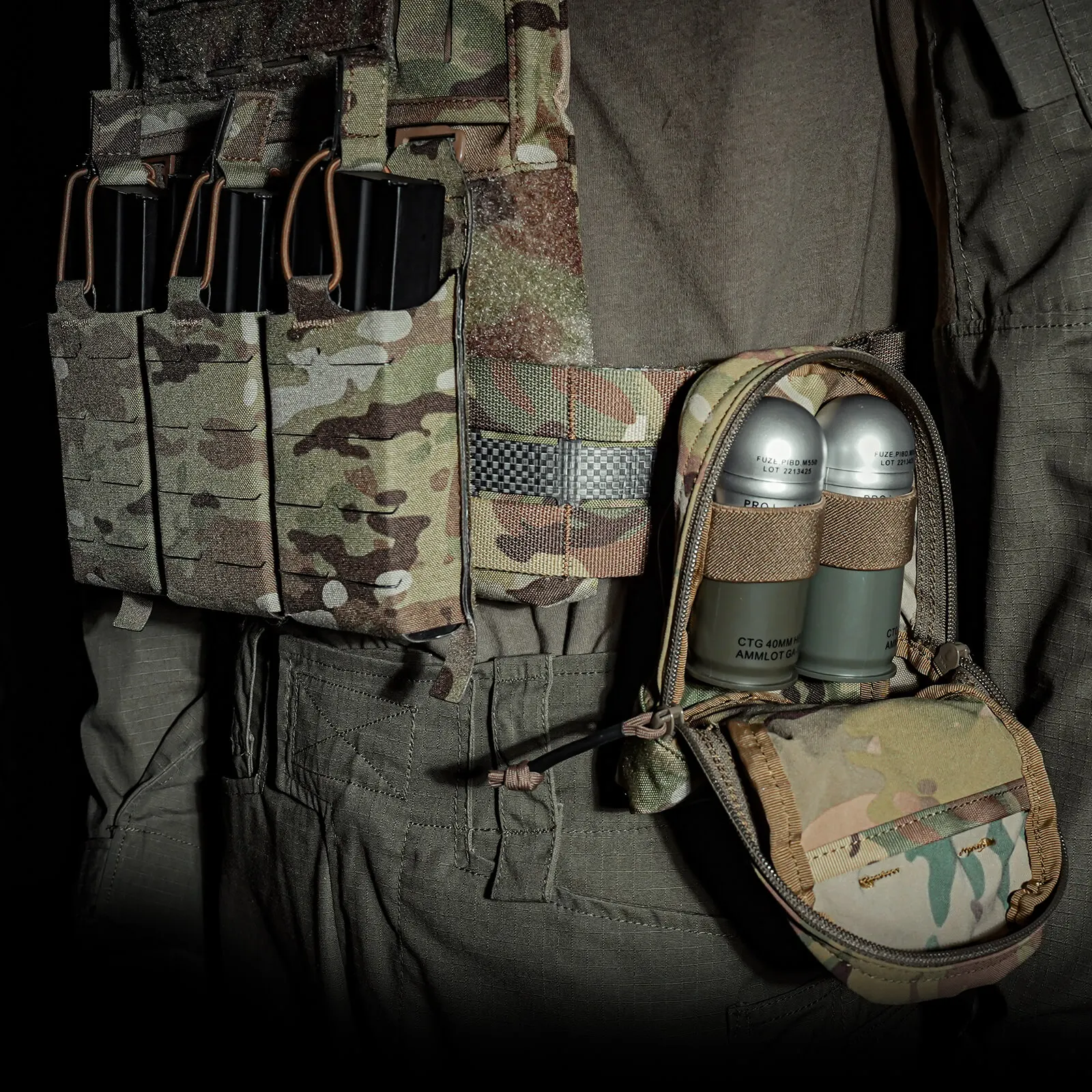 KRYDEX Tactical Vertical GP Pouch Molle Multi Purpose Utility Storage Bag Waistbag Airsoft Hunting Outdoor Accessories - view 3