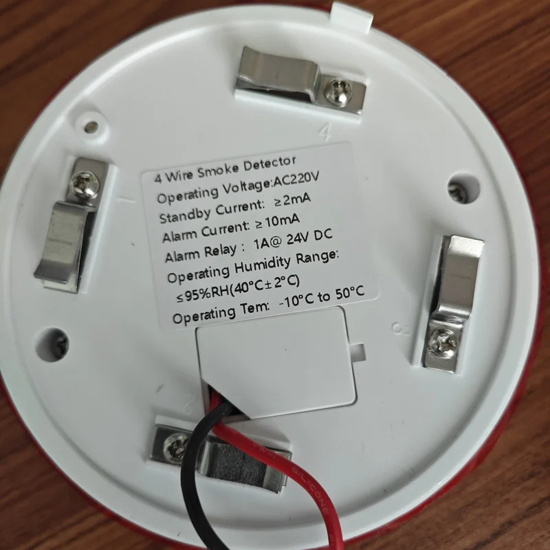 AC120-240V Smoke Detector 4 Wired Photoelectronic Smoke Sensor Fire Detector with Relay Output