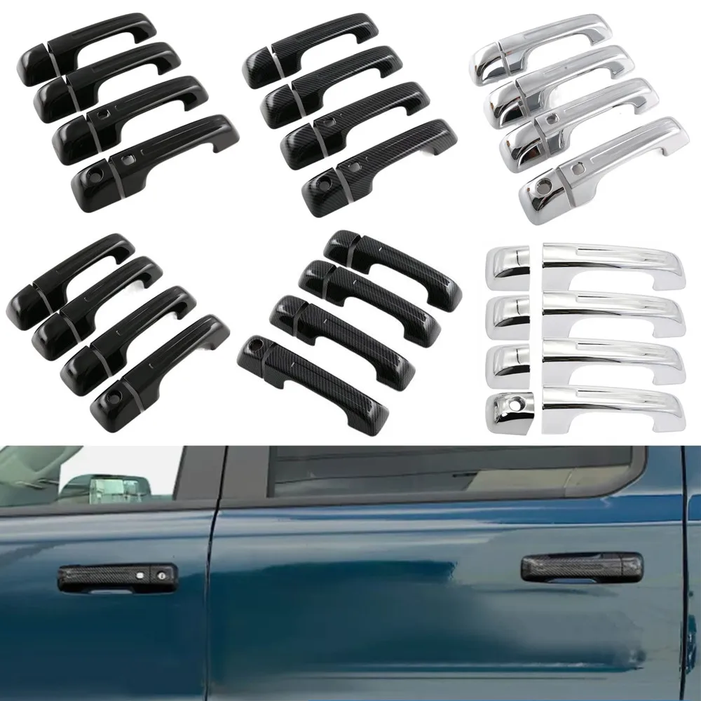 

Для Dodge Ram 1500 2019 2020 2021 2022 2023 2024 Автомобильная внешняя дверная ручка, крышка, наклейка, литая отделка, защитные аксессуары