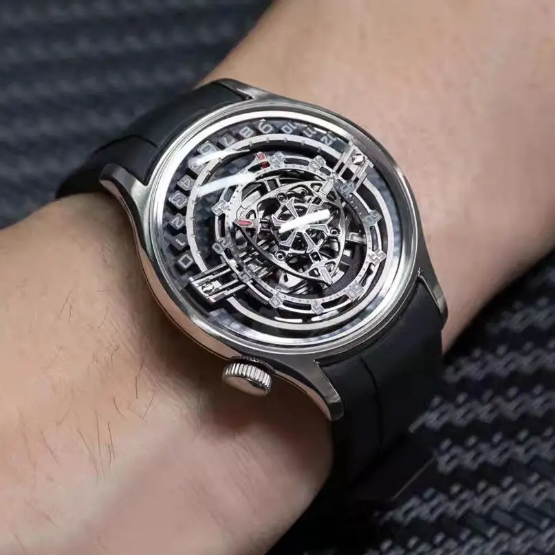 

OBLVLO Men Automatic Watch Luxury 42MM Mechanical Wristwatch Luminous 50m Waterproof Sapphire Mirror Rotatable Rotor Dial