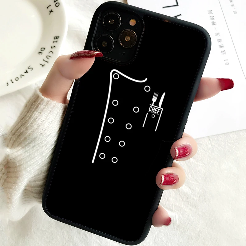 5 5S SE 2020 Phone Cover Case for iPhone 6 6S 7 8 PLUS X XS XR 11 12 13 MINI 14 PRO MAX Rubber  Chef's Uniform Jacket Chef Dad