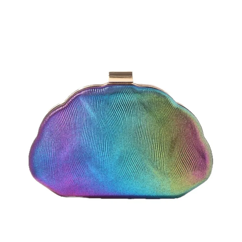 

Вечерняя сумка ярких цветов, модная форма коробки, клатч для свадебной вечеринки, банкета, элегантная кожаная сумка на плечо с цепочкой, новинка 2023 г.