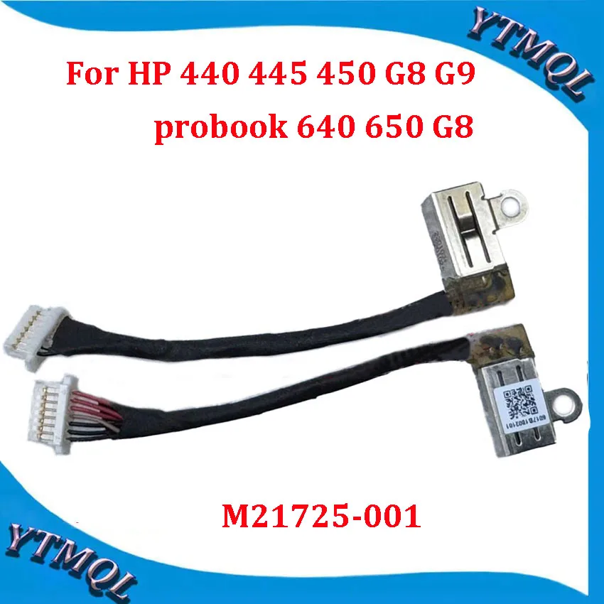 Conector de carga para ordenador portátil HP 440, 445, G8, 450, 455, G9, HP probook 640, 650, G8, piezas, 1 M21725-001