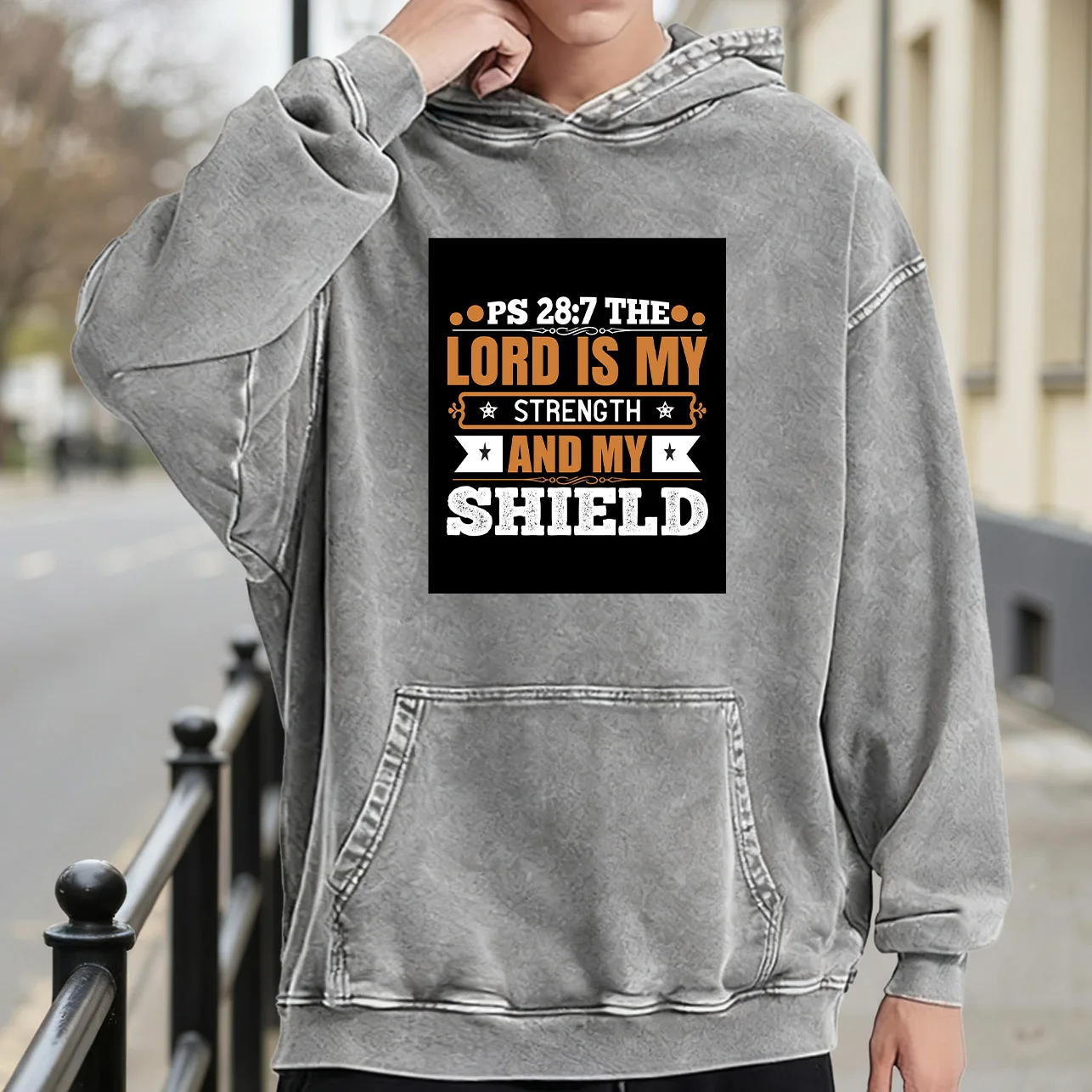 

Мужская винтажная потертая толстовка с рисунком My Shield, потертый пуловер в стиле ретро, уличная повседневная толстовка