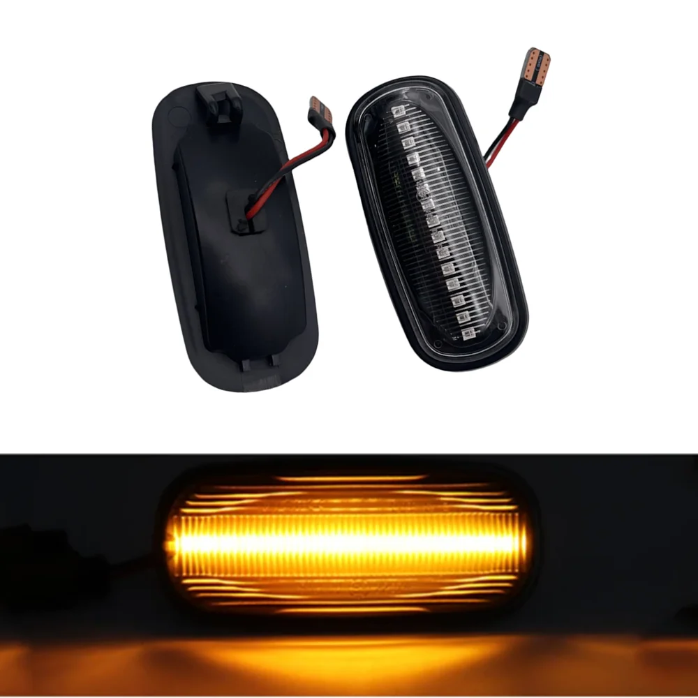 2 قطعة مؤشر مكرر LED ديناميكي الجانب ماركر بدوره مصباح إشارة لاند روفر المدافع لاند روفر فريلاندر 1 2002-2005 #3