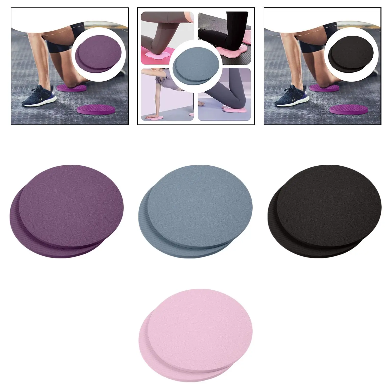 2 × وسادات ركوع مقاس 7 × 0.4 بوصة ملحقات وسائد توازن رياضية للياقة البدنية المنزلية #3