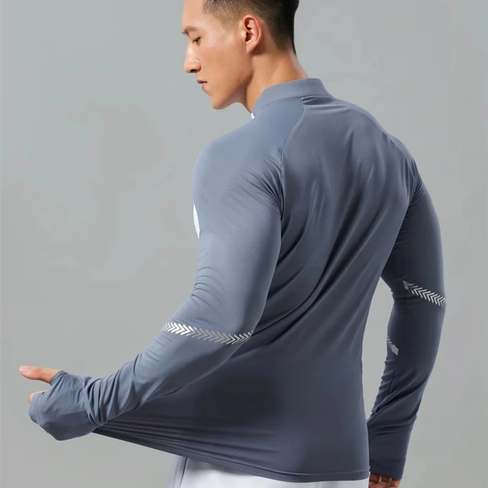 Men Autumn Long Sleeve Athletics Tops Running Shirts Speed Sports Fitness T Shirt Guys Mens Clothing Athlete Track Field Singlet