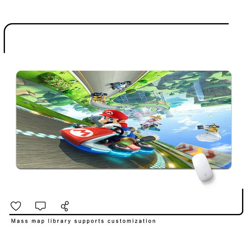 Super Mario Bros. Tapis de souris de dessin animé mignon, jeu périphérique, personnalité créative, e-sports, épaissi, bureau d'étude, polymères