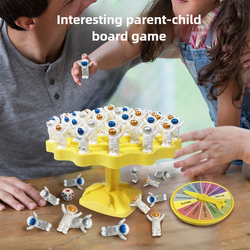 Fun Astronaut Frog Balancing Act Toy - Unique Balance Tree Puzzle for Kids - Interactive Parent-Child Table Game Balancing Board