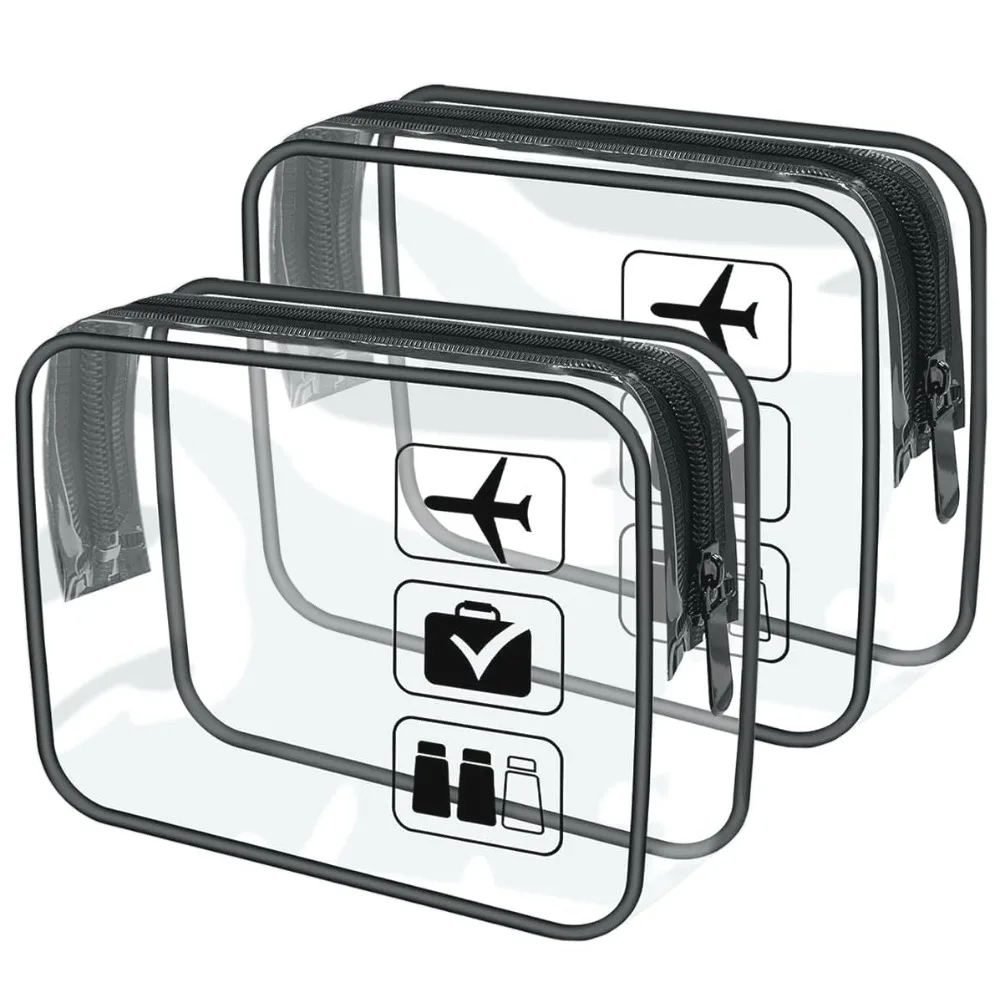Clear Waterproof Makeup Bag Set for Travel