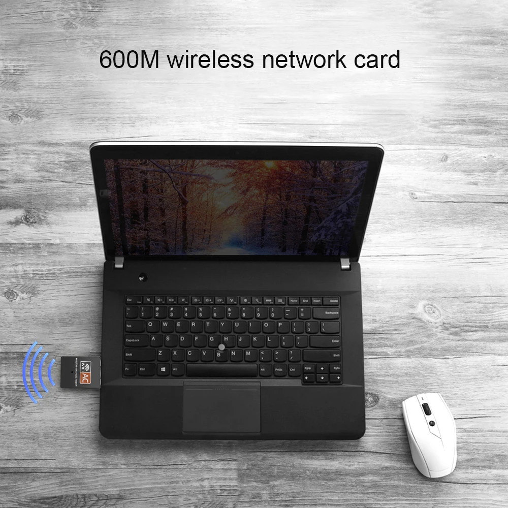 600Mbps USB wifi 600Mbps アダプターデュアルバンド 2.4GHz 5GHz WiFi PC ミニコンピュータネットワークカードレシーバーデスクトップラップトップ用