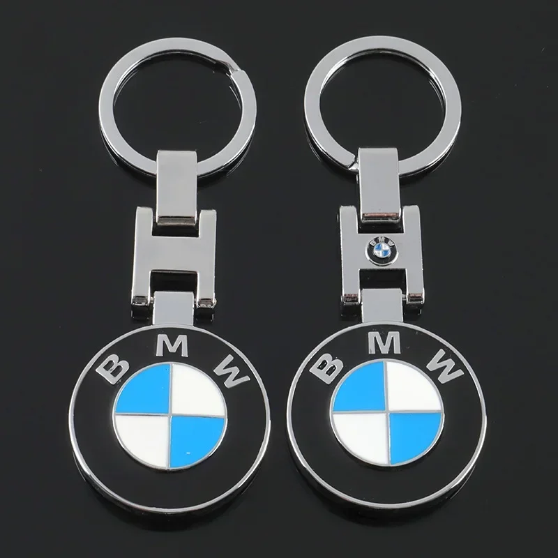 For BMW H Buckle Double-sided Enamel Metal Key Chain Advertising Car Key Ring Chain Ring Pendant Accessories