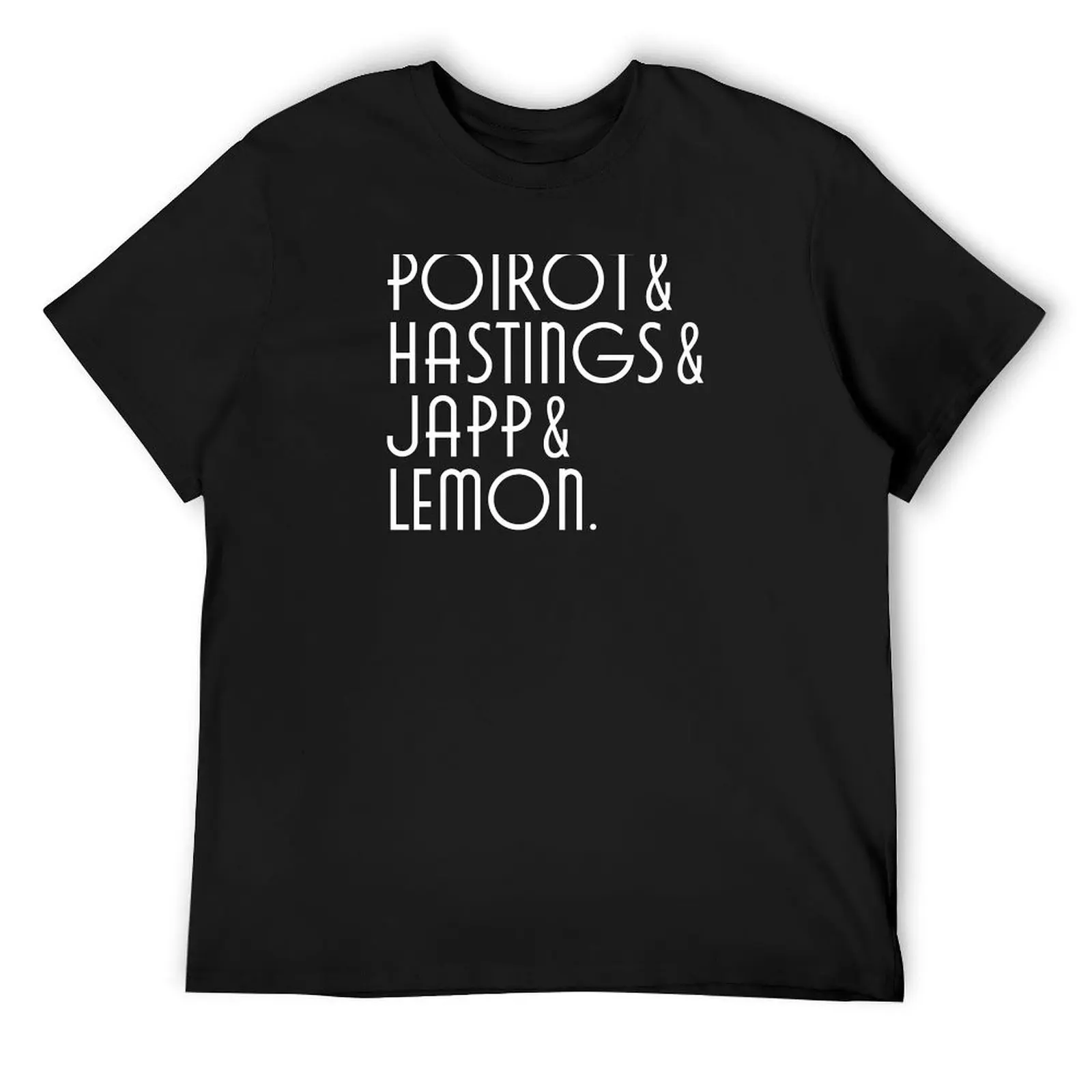 

Agatha Christie - Hercule Poirot Characters Line-up T-Shirt T-shirts oversize custom t-shirts tshirts for men