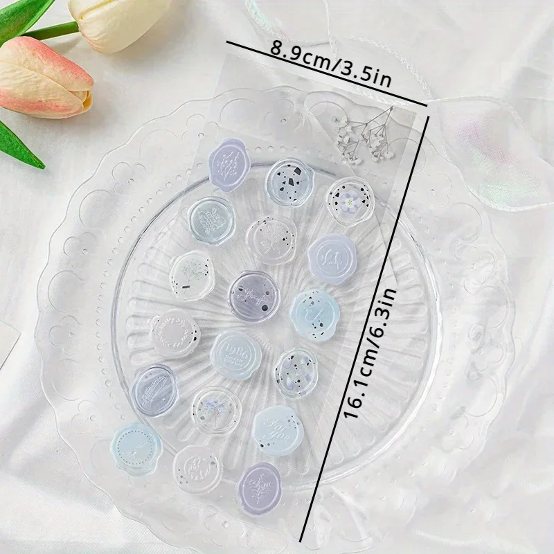 18pcs Vintage Wax Seal Stamp Set for DIY Scrapbooking, Journaling & Envelope Sealing - Korean Style Stationery Decorations