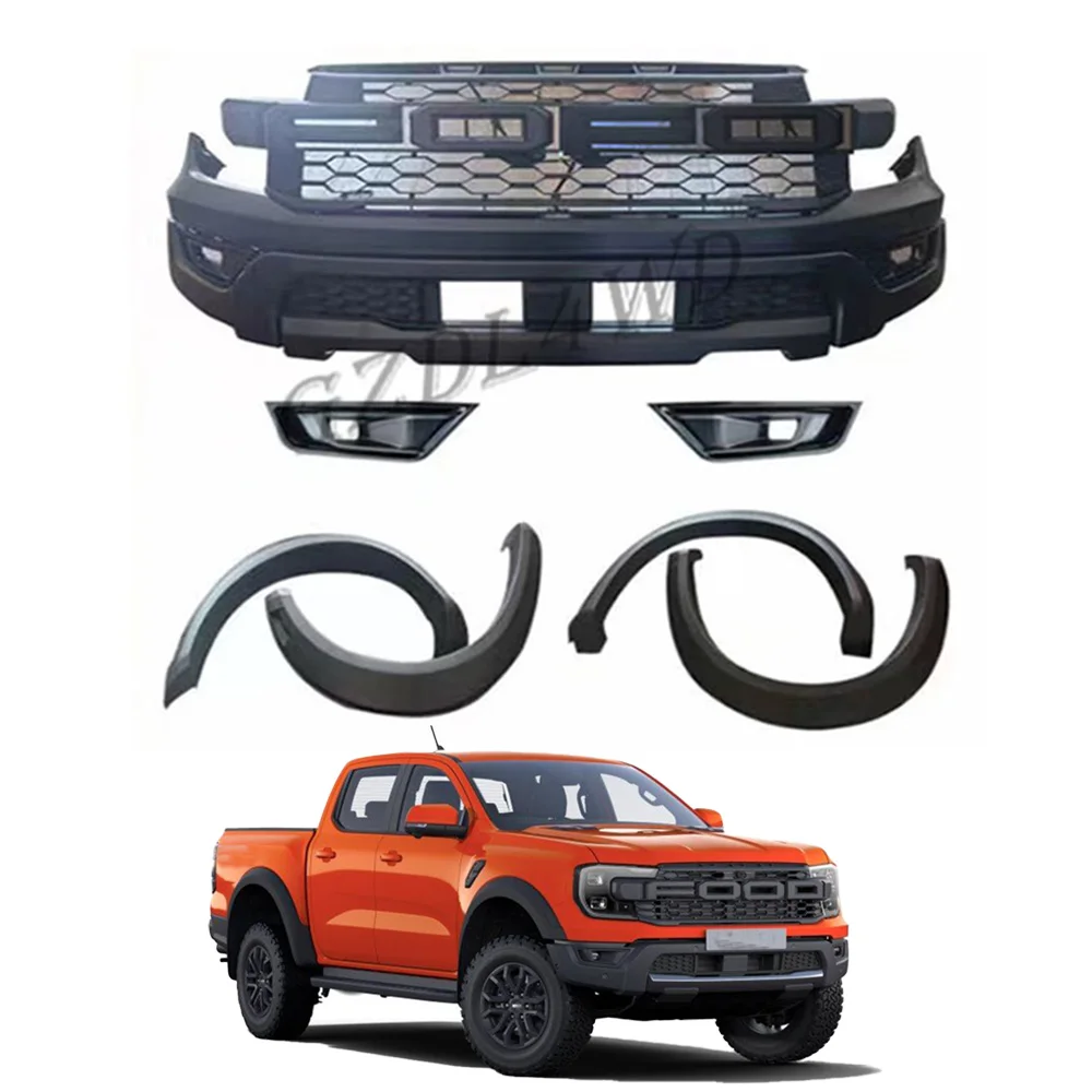 Car Upgrade Body Kit For Ranger T9 2023 XLT sport wiltrack Upgrade To Raptor Modification Facelift Parts