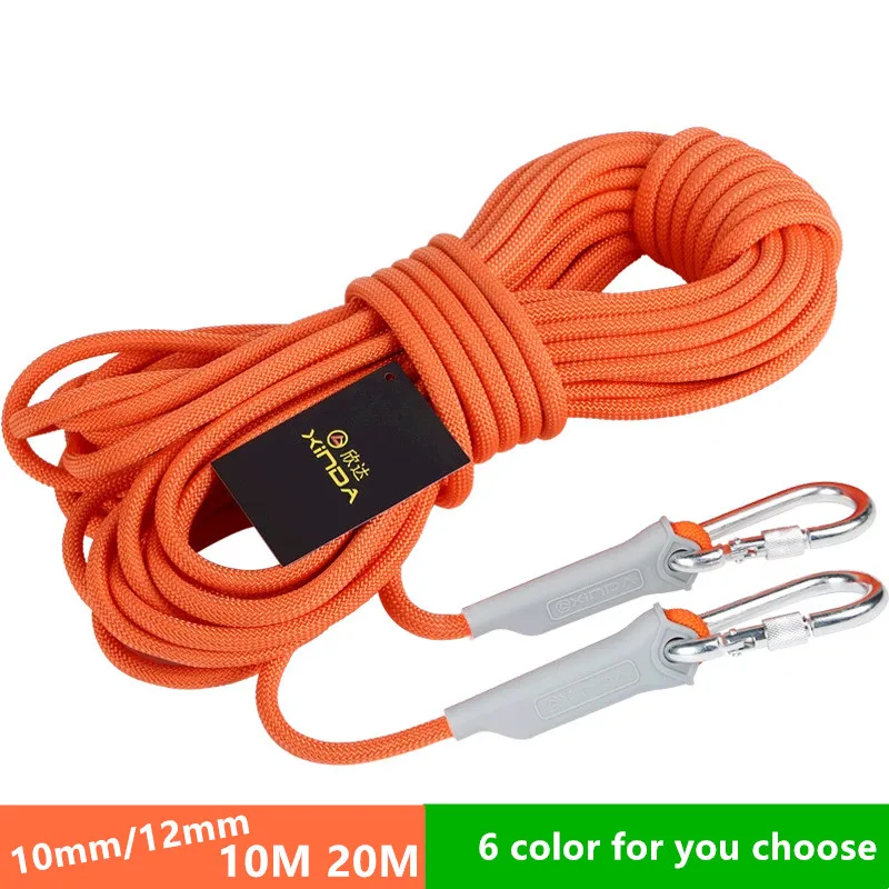 Xinda Thickened 10 12mm Safety Life Rope Climbing Rope Floating Rock Mountaineering Rope Outdoor Survival Fire Escape Car Rescue