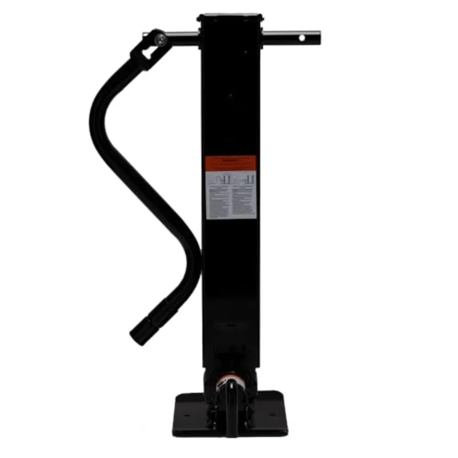 

Weld On Side-Wind Jack Includes Manual Crank Square Tube and Footpad Adjustable Drop Leg 10000lb Lift 12000lb Load Heavy Duty 2