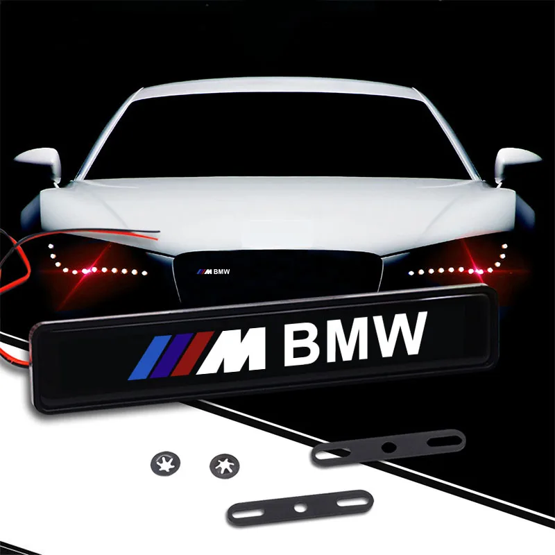 Car Decorative LED Lights Front Hood Grille Decoration Badge For BMW M3 M4 M5 X5 X6 E46 E39 E90 E60 E36 F30 F10 E34 E30 F20 E92