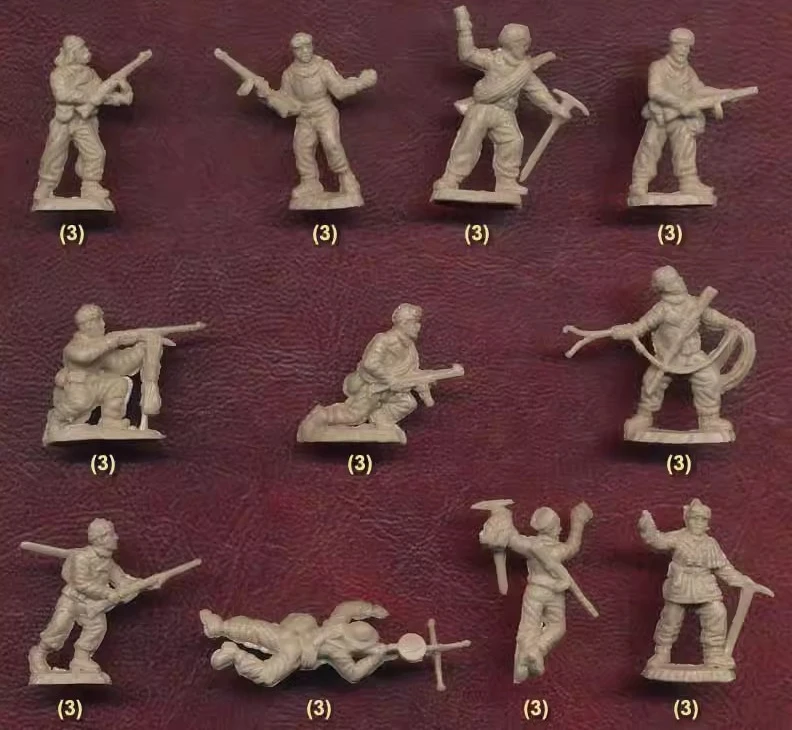 Miniature model 1/72 ww2 soviet Soviet Mountain soldiers 33pcs/set