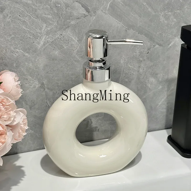 

CLL high-grade light luxury hand sanitizer bottle shampoo body wash press sub-bottle ceramic