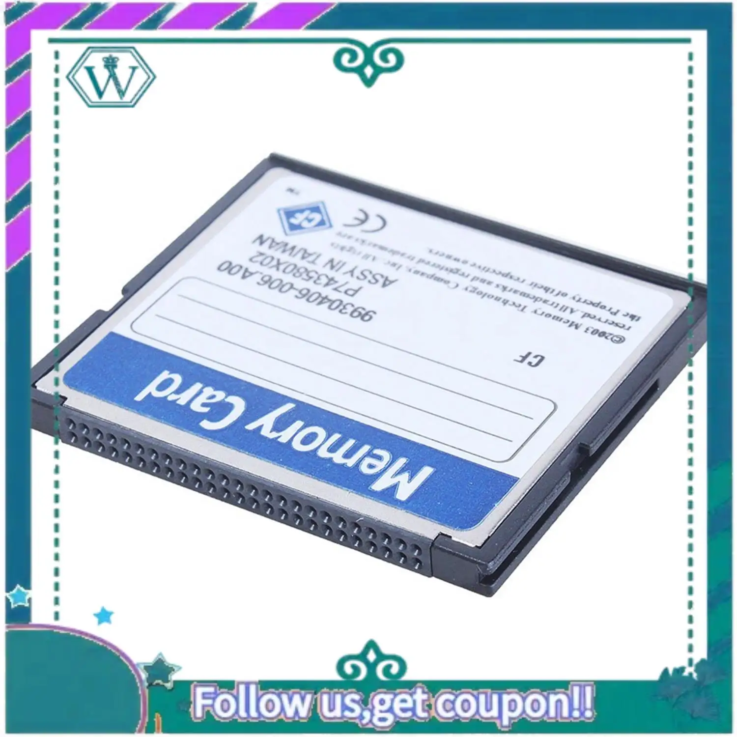 A75Q-2 Pcs Cartão de Memória Flash Compacto Profissional Branco e Azul 16GB e 32GB