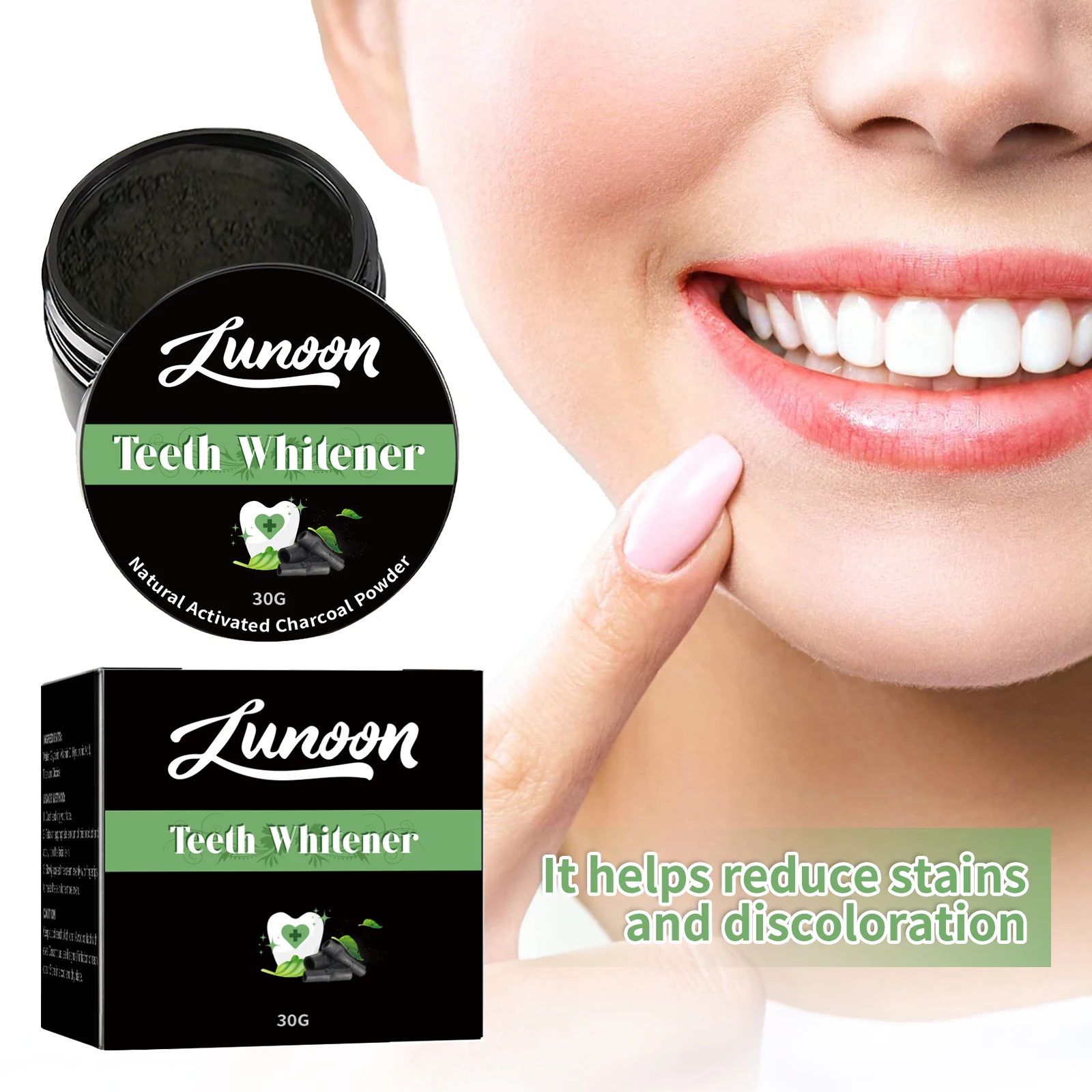 

Charcoal Teeth Powder Remove Coffee/Tea Stains Oral Hygiene Cleaning Fresh Bad Breath Coconut Components Tooth Care Products 30g