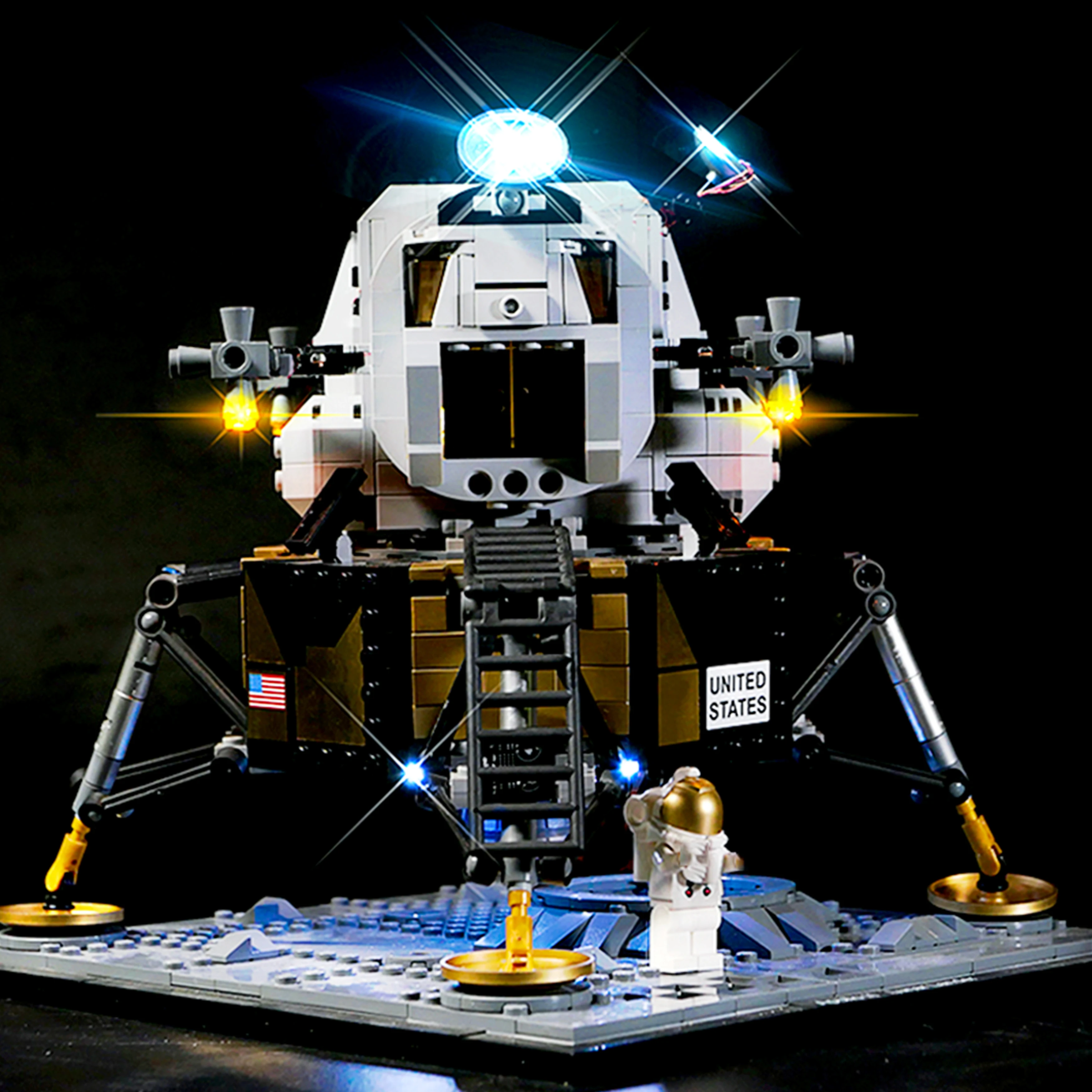 LED Lighting Kit Compatible with 10266 NASA Apollo 11 Lunar Lander Building Blocks Model Decorative Light Set for Display