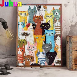 Diamond Painting Abstract Color Cat Animal Cross Stitch Art Painting Full Diamond Mosaic Embroidery Rhinestones Home Decoration