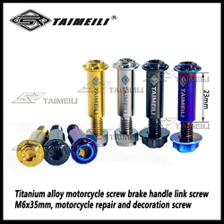 TAIMEILITitanium alloy motorcycle screw brake connecting rod screw M6x35mm motorcycle screw suitable for Nissin