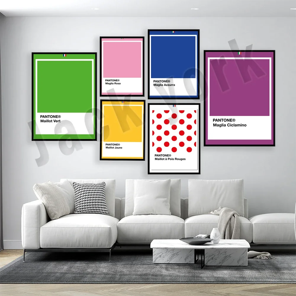 Pantone Prints, Cycling Champions Jersey, Colors of Cycling Collection, Trip to Spain, Cycling Art Print Poster