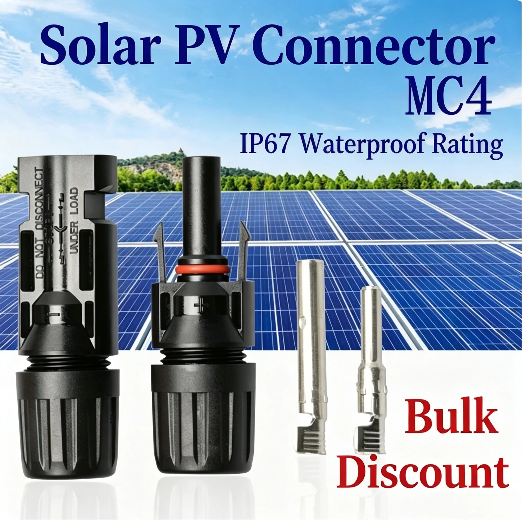 100/40/20/10 PCS Solar PV DC Connector 30A  Panel Stecker Connectors Kit for  Cable 2.5/4/6mm2  1000V