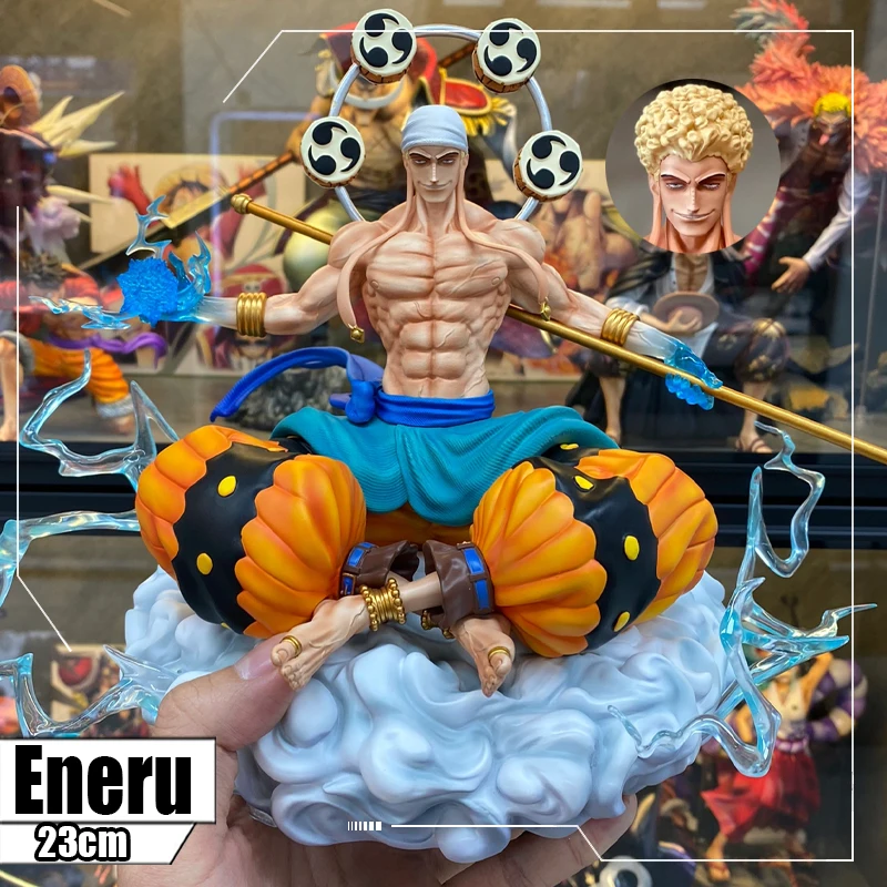 

23cm One Piece Eneru Figure Eneru Thunder PVC GK Statue Action Figures Collection Model Toys For Children Gifts