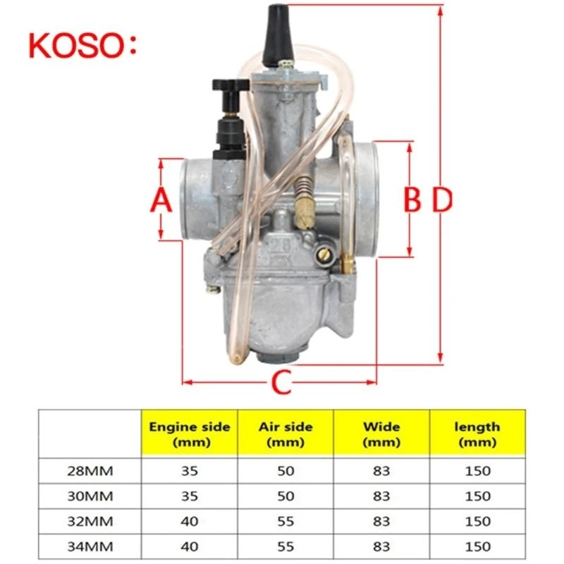 XA6H Motorcycle PWK 21 24 26 28 30 32 34 Motorcycle Carburetor Carb For 2T 4T Engine