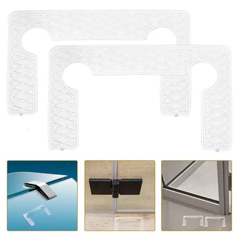 

40 Pcs Bathroom Clip Gasket Replacement Pads Kit Hinges Rubber Shower Door Glass Doors Anti-slip For Glass Door Hinge Part