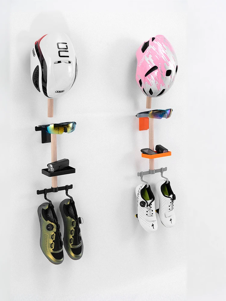AliExpress NONE Walosphy Wall-mounted Bicycle Gear Beech Wood Rack Helmet Holder Glasses & Cyclocomputer Desktop Organizer Display Mount