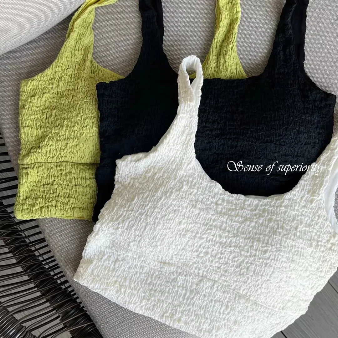 

Women's Cotton Underwear Tube Tops Sexy Solid Top Girls' Sports Lingerie With Cushion Fashion Outwear Female Tank Up