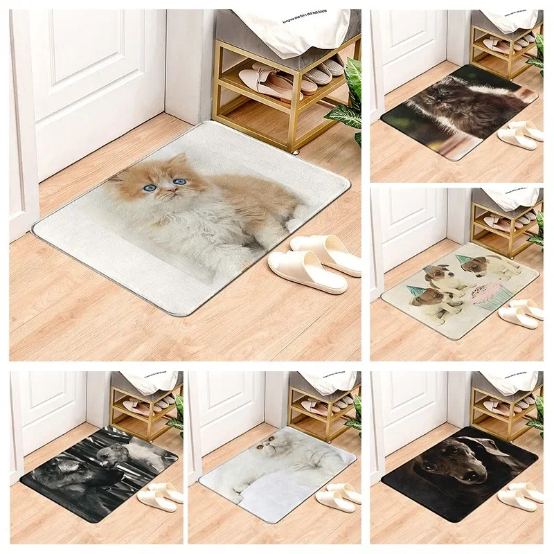 Animal Mat Bathroom Small Rug Shower Mat cat Decorative Mat Entrance Door Mat Balcony Room Mat room mat Bathtub toilet rug qq