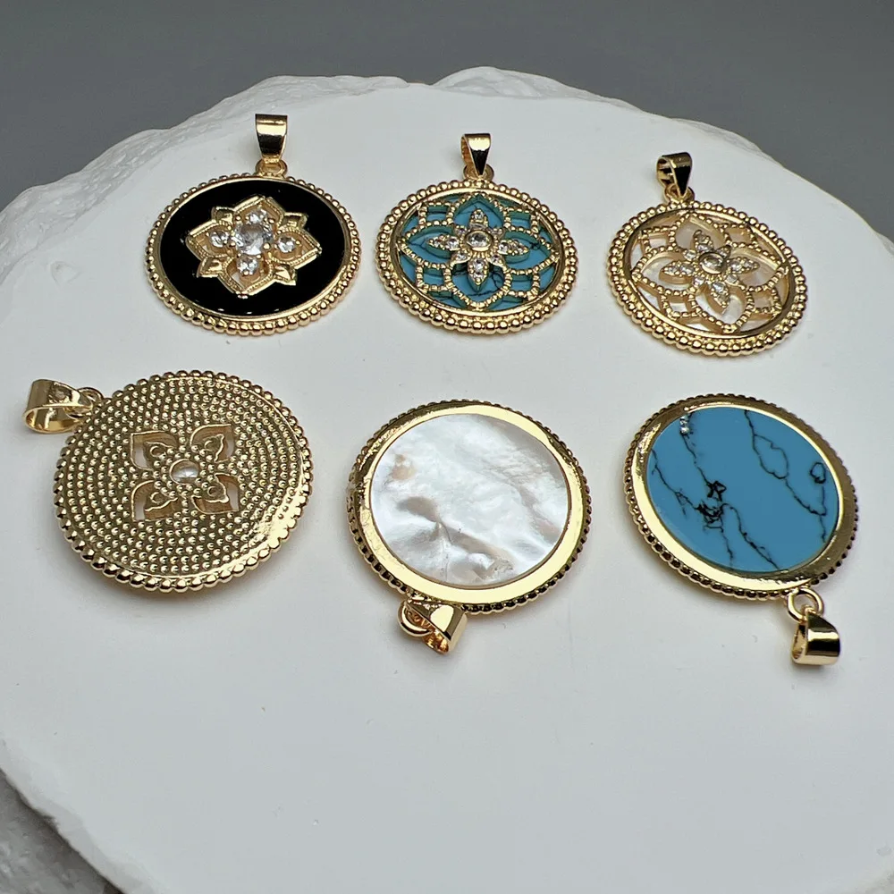 1pcs Jewelry Making Supplies Shell Melon Pin Octant Pendant Female Diy Necklace Bracelet Sweater Chain Accessories Wholesale