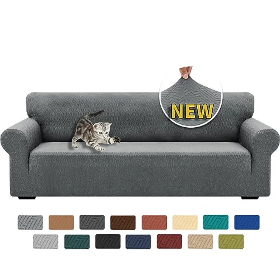 

2026 New Extra Large Couch Cover for 3 Cushion Couch 91"-110" 1 Pcs Stretch Oversized Sofa Slipcovers Jacquard 4 Seater Furnitu