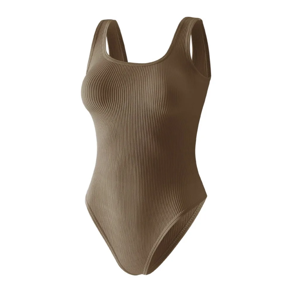 

High Elastic U-neck Bodysuits Shapewear Seamless Tummy Control Yoga Jumpsuit Butt Lifting Sleeveless Slimmer Body Shapers Summer