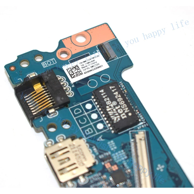 LULU New USB Audio SD Card Rearder RJ45 IO Board For Dell Latitude 3520 E3520 MCCDH