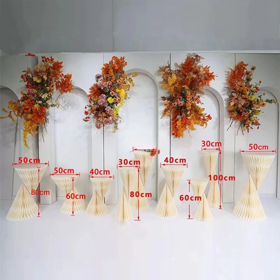 

Promise Hot Sale Wedding Roman Column Road Guide Folding Column Flower Table Paper Party Decoration