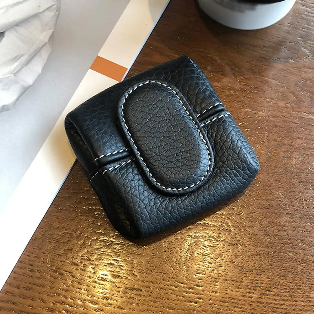 

URBAN MASTER Мини-кошелек для монет с узором личи, однотонная сумка для хранения наушников с пряжкой, повседневная сумка для повседневного использования 1603